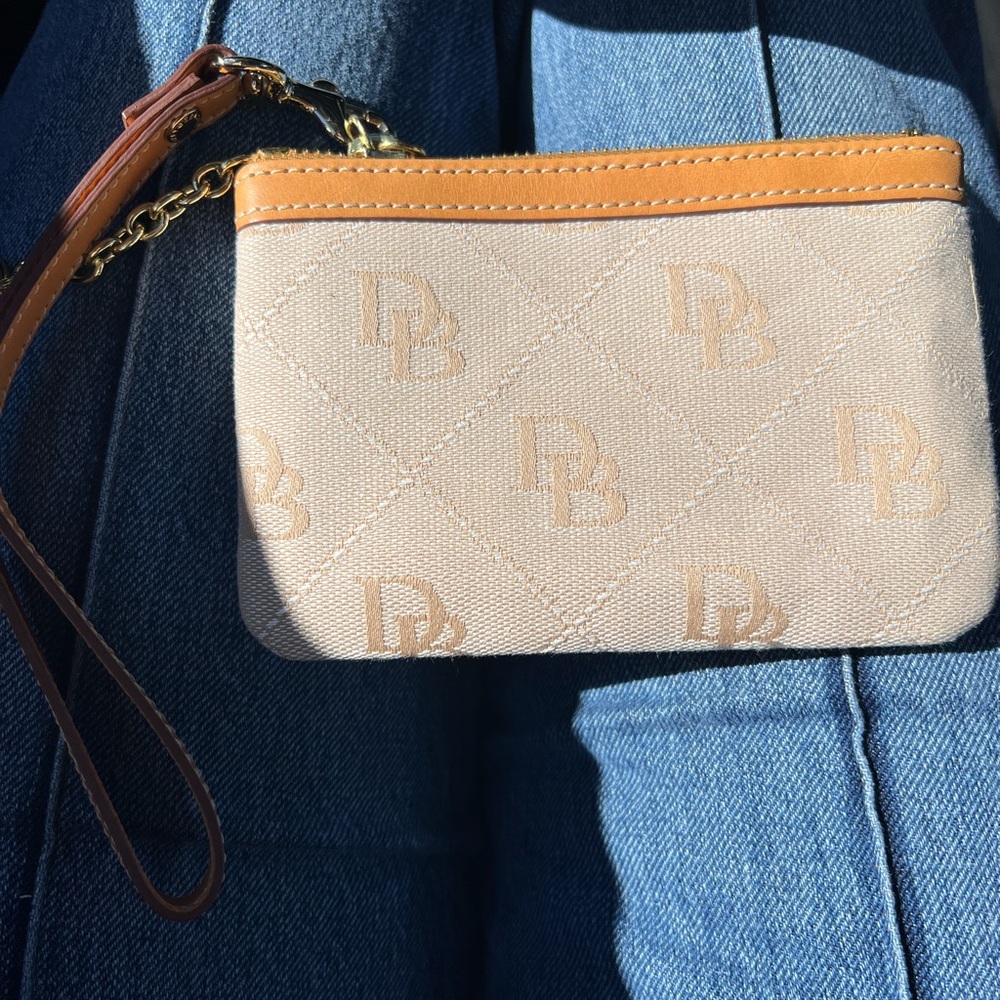Dooney & Bourke Beige and Tan Wristlet